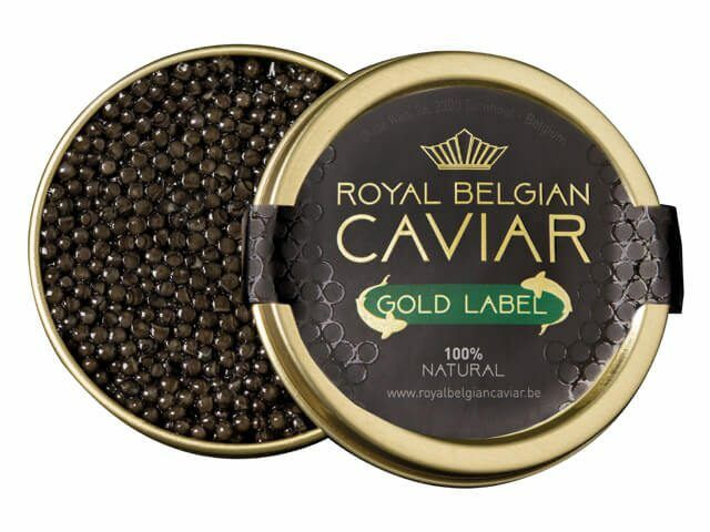 Royal Belgian Caviar op witte achtergrond